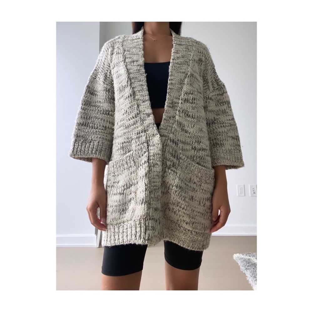 Club Monaco oversized wool cardigan with buttons